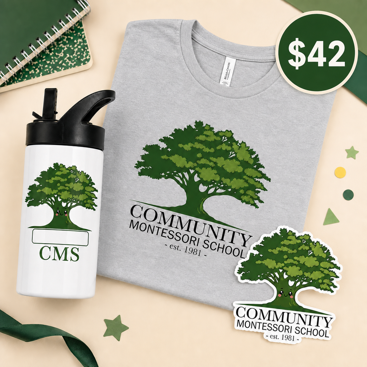 School Ready Bundle - Kids Tumbler, Youth T-Shirt, and UV Decal